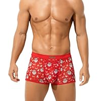 Arjen Kroos Calzoncillos Hombre Boxer Navidad, Ropa Interior Divertido Rojo, Sexy Briefs de Malla, Transpirable y Transparente