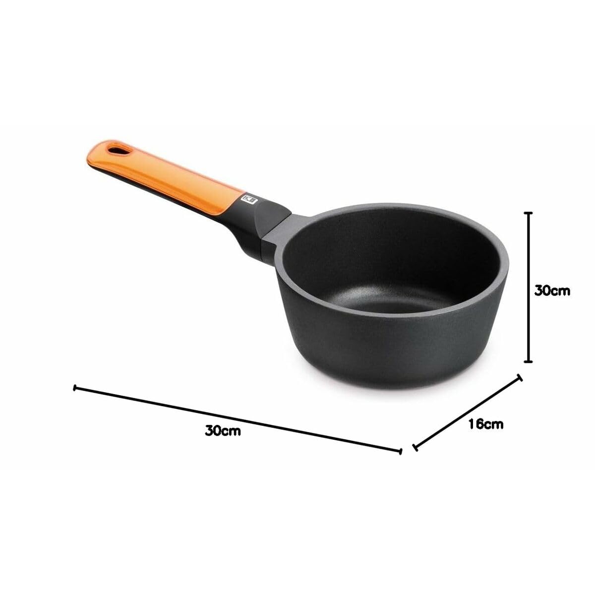 BRA Efficient Orange | Cazo 16 cm, Aluminio Fundido, Naranja