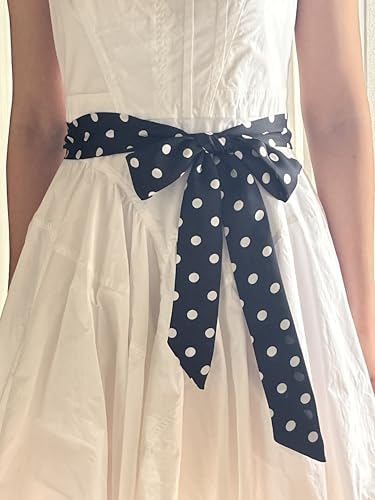 Polka Dot Sash 2Pcs Dress Sash Ribbon Scraf4