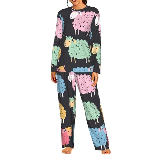 Pyjama doux dessin animé pour femme et vêtement de nuit mignon pour cocooning à la maison