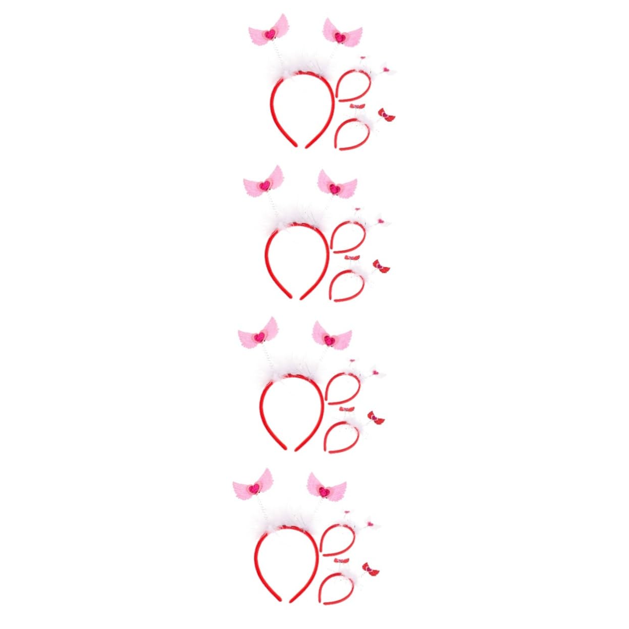 ABOOFAN 12 Pcs Heart Headband Cupid Costume Accessories Valentine Hair Accessories Valentines Day Headpiece Wedding Party Hair Accessory Heart Hair