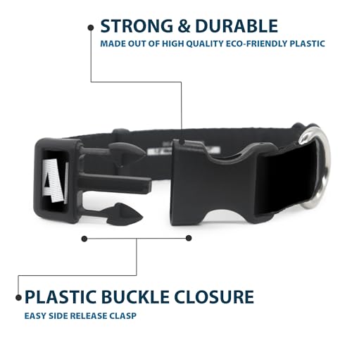 Collar de perro I Heart Waffles de Buckle Down ajustable con clip de plástico resistente 5