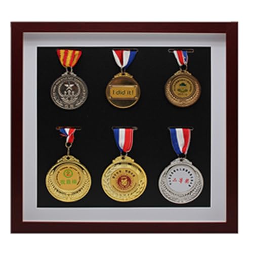 HAIZIMI Marathon Medal Display Frame-Medal Display Case-Military Medal Display Cabinet-Marathon Medal Storage BoxFits All Sports Winners, Military Medal Badge Medal (PO6)