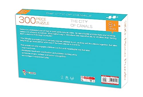 Popcorn Games & Puzzles 300 Piece Puzzle The City of Cannal |300 Piece Kid Jigsaw Puzzle Featuring The Venice City |Improves Your Child Brain Power