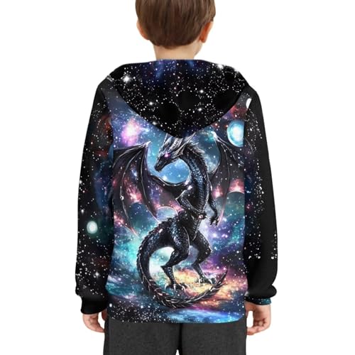 Image of WELLFLYHOM Boys Hooded Sweatshirts Hoodie Pullover Cool Graphic Crewneck Blouses Size 6-16