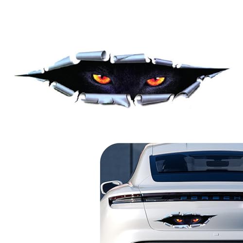 Arwrilt 2 PCS 3D Simulation Stereo Eyes Peeking Car Stickers, 7.87