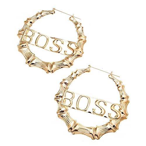 Boucles d'oreilles grand cercle rond couleur or cadeau pour épouse