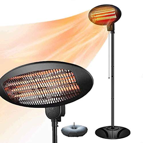 Heizpilz Heizstrahler Freiluftheizung,3 Leistungsstufen Heizelemente in Einer Sekunde heiß Werden 1500W Höhenverstellbar,für Gartenterrasse