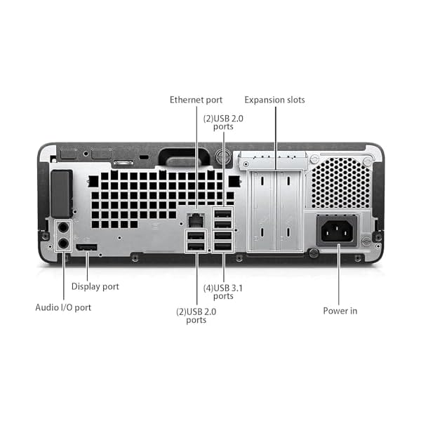 HP ProDesk 400 G4 SFF Desktop Computer PC, with 23" FHD Monitor, RGB Speakers, Intel i3-6100 3.7GHz,16GB RAM, 960GB SSD, Mouse&Keyboard, USB WiFi, Win10 Pro(Renewed) - Image 6