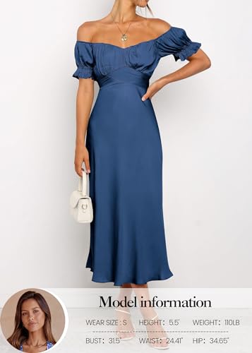 Image of KIRUNDO Women's Satin Summer Wedding Guest Cocktail Dress