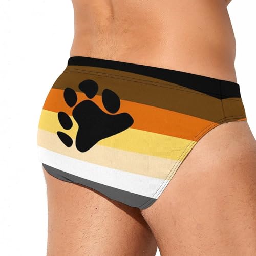 LGBTQ Gay Proud Flag Mens Swim Briefs Sexy Bikini Swimwear Bathing Suits Trunks3