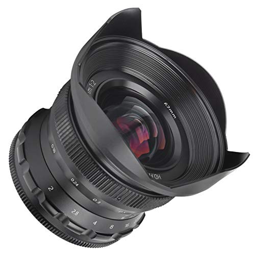 Weitwinkelobjektiv, 12 Mm F2 FX Mount Weitwinkelobjektiv mit Festem Fokus Fisheye-Landschaftsobjektiv für Fuji X-A1, X…