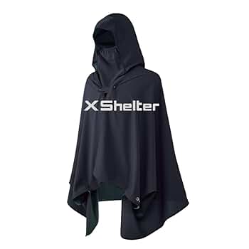 X Shelter ワークマン ポンチョ ブラック Amazon.co.jp: ワークマンXShelter暑熱ポンチョ ブラック 黒
