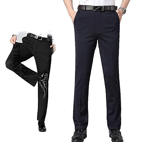 Pantalones de Traje de Seda Helada para Hombres Cover