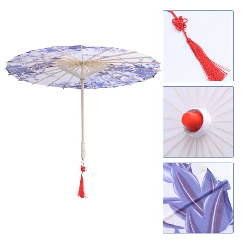 Paraguas de papel clásico azul decorativo para interiores de restaurantes 8