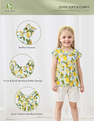 Image of Baby Girl Sleeveless T-Shirts Toddler Infant Girls Tank Top T-Shirt Viscose from Bamboo Summer Cool Tees 3Months-5T