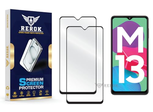 Image of Gorilla Tempered Glass Screen Protector Compatible with Samsung Galaxy M13 4G [Pack of 2] | Edge-to-Edge, Bubble-Free, Case Friendly, Easy Installation Kit