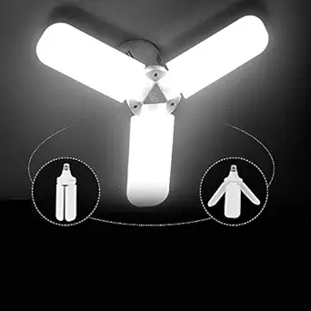 Gesto B22 Ultra High Bright Portable Fan Shape with 3 Led Swings 18W Led Bulb CFL Upto 85% Energy Saving Adjustable Home,Commercial,Ceiling Light,Cool White Light -Pack of 1