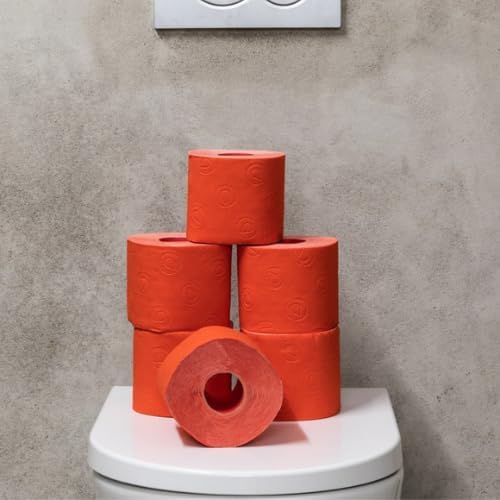 Miniatura 4 de Renova Red Label Maxi papel higiénico, color rojo, paquete de 1