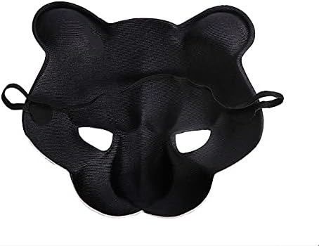 Miniatura 6 de 1 máscara de media cara de Halloween, máscaras de leopardo para Halloween, carnaval, fiesta, disfraces, accesorios de disfraces