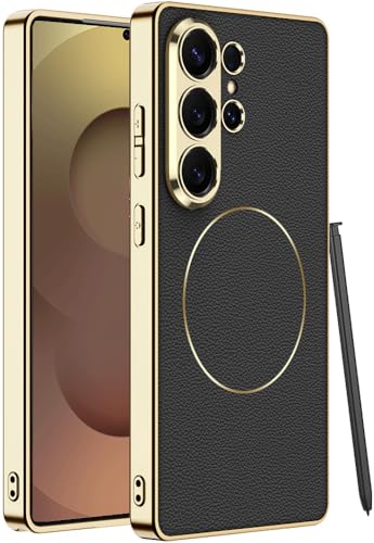 Protection Samsung S26 Ultra coque cuir PU fine avec aimant intégré