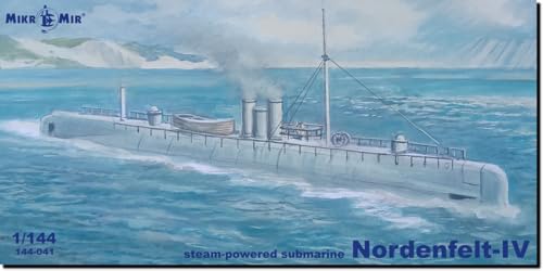 ミクロミル 1/144 ノルデンフェルト-IV 蒸気推進潜水艦 プラモデル MKR144-041 (潜水艦)