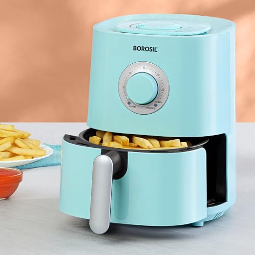 Image of Borosil Best 1.2 L Air Fryer | 4 in 1 Function with QuickFry Technology, Auto Off Function | Air Fryer for Bake, Grill, Roast, Reheat etc. | 90% Less Oil | 2 Year Warranty | Black