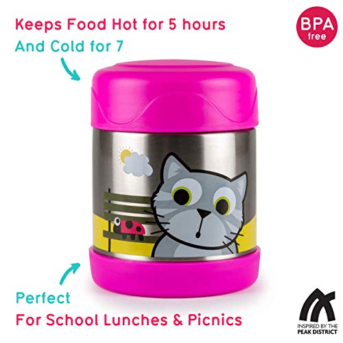 TUM TUM Hot Food Flask Kids, Soepfles Kinderen, Voedsel Thermos Kinderen, Geïsoleerde Voedsel Jar, 300ml (Bluebell the… - Image 3