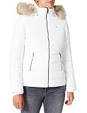 Tommy Jeans Damen TJW Essential Hooded Jacket Jacke, White, M