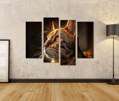 Tableau sur toile chat du Bengale impression haut de gamme - 2