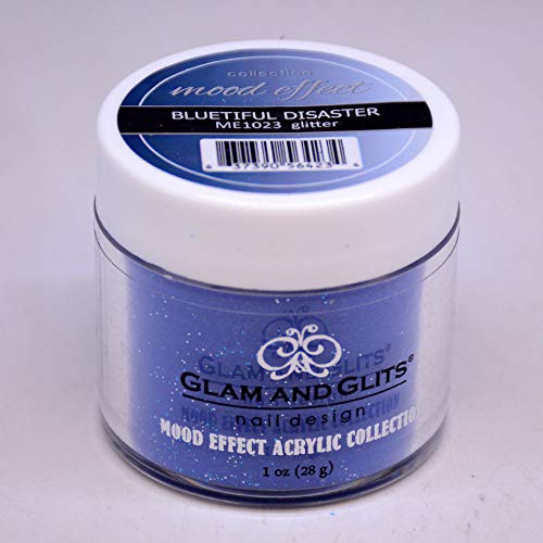 Glam and Glits, Mood Effect Acrylic Powder Collection 1 oz Jar (ME1023 - Bluetiful Disaster. Buy 2 Jars (Any color) get 1 Verity Nail Lacquer 0.5 oz FREE)