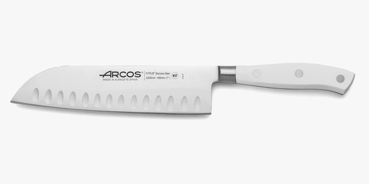 Arcos Forged Chef Knife 10 Inch Stainless Steel. Professional Cooking Knife For Cutting Variety of Foods. Ergonomic Polyoxymethylene Handle and 250mm Blade. Series Riviera Blanc. Color White — Amazon image 9