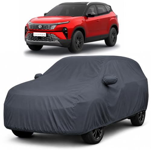 Image of Autofact Premium Car Cover for Harrier | All Weather Waterproof Full Body Car Cover | Light-Weight Triple-Stitched Outdoor Shield with UV Protection, Dustproof & Heat-Resistant