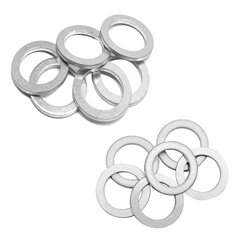 6pcs Transmission Fluid & 6pcs Rear Differential Oil Drain Plug Washer Gasket Seal - 20mm+18mm Replacement for Honda Acura Civic Accord Odyssey CRV Pilot Fit OEM PN Part# 94109-2000 & 90471-PX4-000