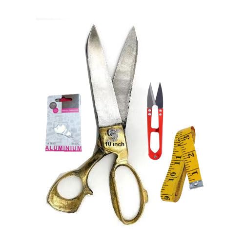 Image of Scissors For Cloth Cutting Fabric Stainless Steel For Professional Tailor Scissors (FULL BRASS HEAVY SCISSORS 10 INCH)