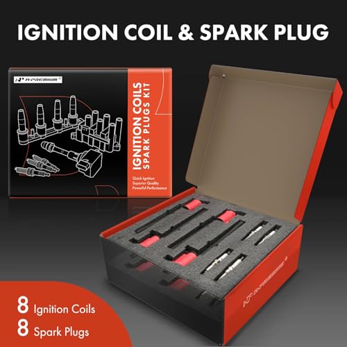 A-Premium (Red) Engine Ignition Coil Pack Compatible with Ford Mustang, GT & Lincoln Navigator, Continental, Aviator, Blackwood, Mark VIII & Avanti Avanti & Mercury Marauder & Panoz & Qvale, 8-PC Set by A-premium - Used condition - Image 2