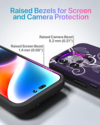 TORU for iPhone 14 Pro Max Wallet Case with Card Holder, Hidden ID Credit Card Slot Flip Kickstand - Image 4