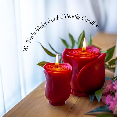 Petite bougie en cire d'abeille rose naturelle faite main - 6