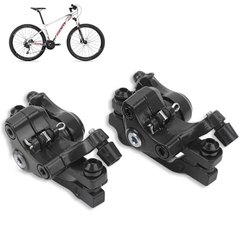 Juego de Frenos de Disco MTB, Freno de Disco para Scooter Eléctrico Pinza de Freno de Disco Delantero y Trasero MTB Accesorios para Extractores de Cables de Bicicletas para Bicicletas Montaña(Negro)