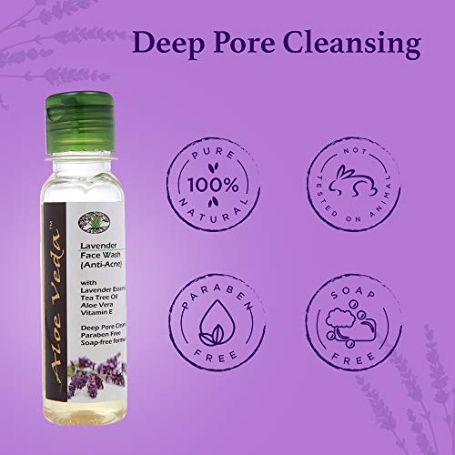 Image of Aloe Veda Lavender & Tea Tree Oil (Anti Acne) Face Cleanser 100ml