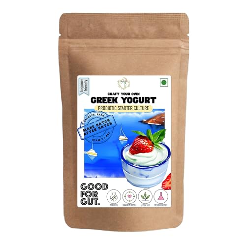 Image of Alla's Posh Flavors Greek Yogurt Culture | Thick, Creamy, Nutrient Rich | 100% Veg | Make Protein Rich Yogurt at Home Easily (Greek Yogurt) | Make Batch-after-Batch | Lab Tested Cultures | Great Consistency from First Time