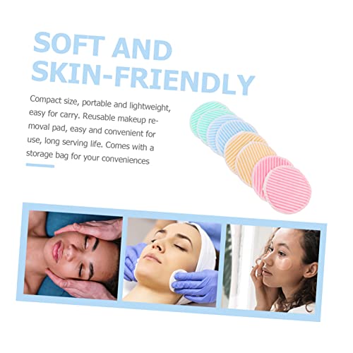 Healeved 8Pcs Toalhetes Macios Naturais Reutilizáveis ​​Almofadas De Bambu Sombra Fibra De Remoção M