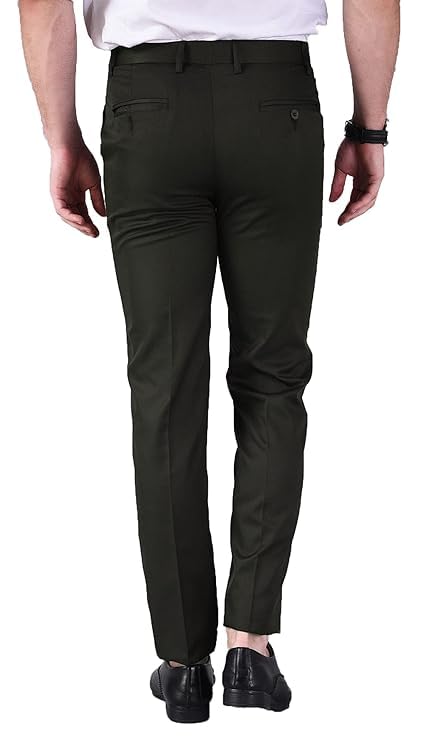 Image of Jack and Jini Formal Pant for Men. Regular Fit, Lightweight, Flat Front, Premium Cotton Polyester Blend Fabric. Office, Party and Casual Wear. Non Stretchable.
