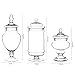 MyGift Set of 3 Deluxe Glass Apothecary Jars, Decorative Bathroom Storage Home Decor and Kitchen Centerpieces