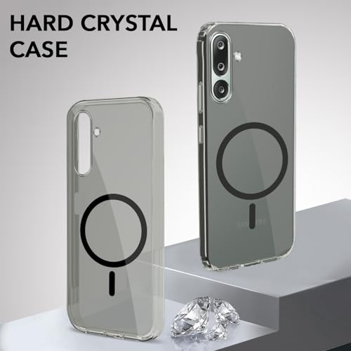 Image of Jkobi Lifetime Anti-Yellow MagSafe Compatible Clear Back Cover Case for Samsung Galaxy M36 | Samsung Galaxy F36 (Sleek Hard Crystal | Shockproof and Camera Protection)