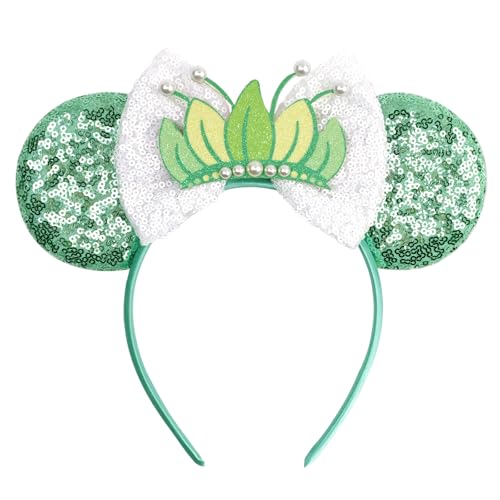 bianbaistar Princess Tiana Mouse Ears Headband with...