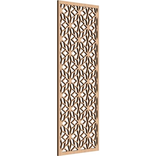 Image of Lake Decorative Pierced Fretwork Wood Wall Panels, 11 3 /8 inchW x 29 3 /8 inchH x 1 /4 inchT, Hickory