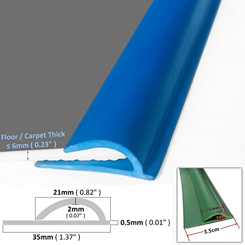 Bande de transition pour sol bleu de 400 cm pour corriger les dénivelés de 6mm - 3