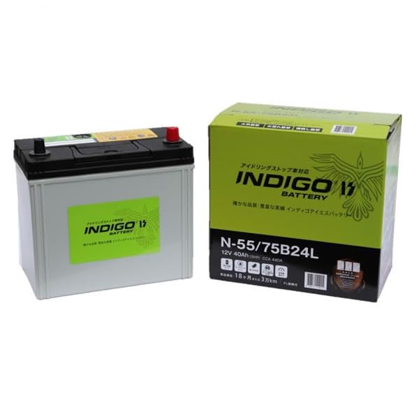 Amazon | インディゴ バッテリー N-55/75B24L ステップワゴン