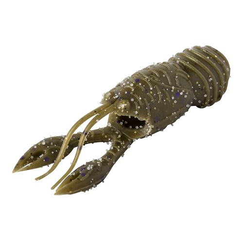 Great Lakes Finesse Juvy Craw - Green Pumpkin Purple Flake - 2.5'